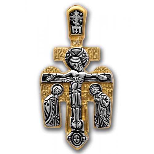 Крестик с распятием Господнем и Архангелом Михаилом (арт 101.024)