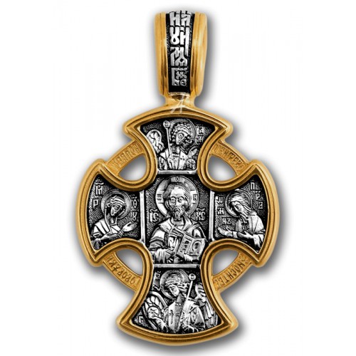 Нательный православный крест «Спас в Деисусе»