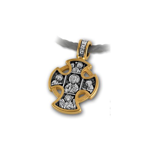 Нательный православный крест «Спас в Деисусе» (арт 101.028)