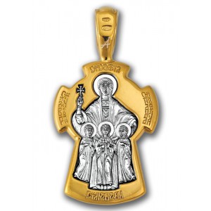 Процветший нательный крестик «Святые Мученицы» (арт 101.038)
