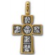 Позолоченный нательный крест «Пять Святителей»
