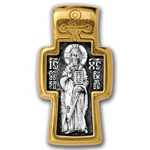 Позолоченный нательный крест «Вседержитель» (арт 101.047)