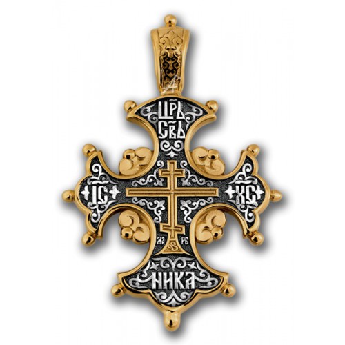 Позолоченный нательный крест «Древо Креста» (арт 101.057)