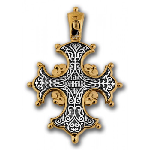 Позолоченный нательный крест «Древо Креста» (арт 101.057)