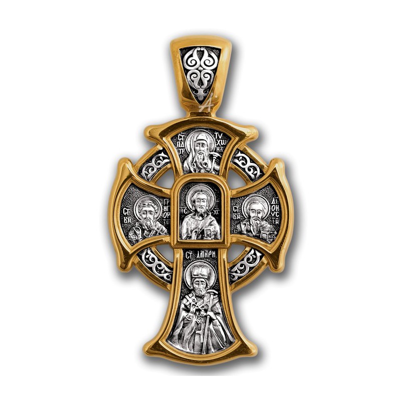 Нательный православный крест «Новгородский»