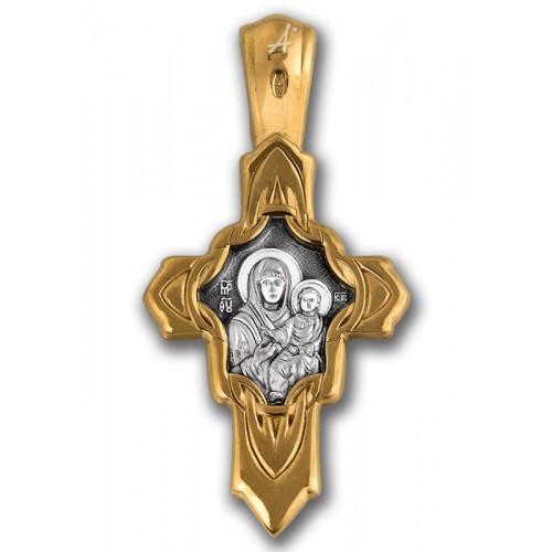 Нательный крестик. Богородица «Смоленская»