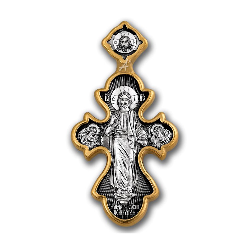 Нательный крестик. Богородица «Троеручица»