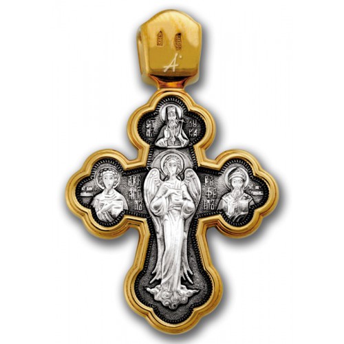 Нательный православный крест «Архангел Рафаил» (арт 101.209)