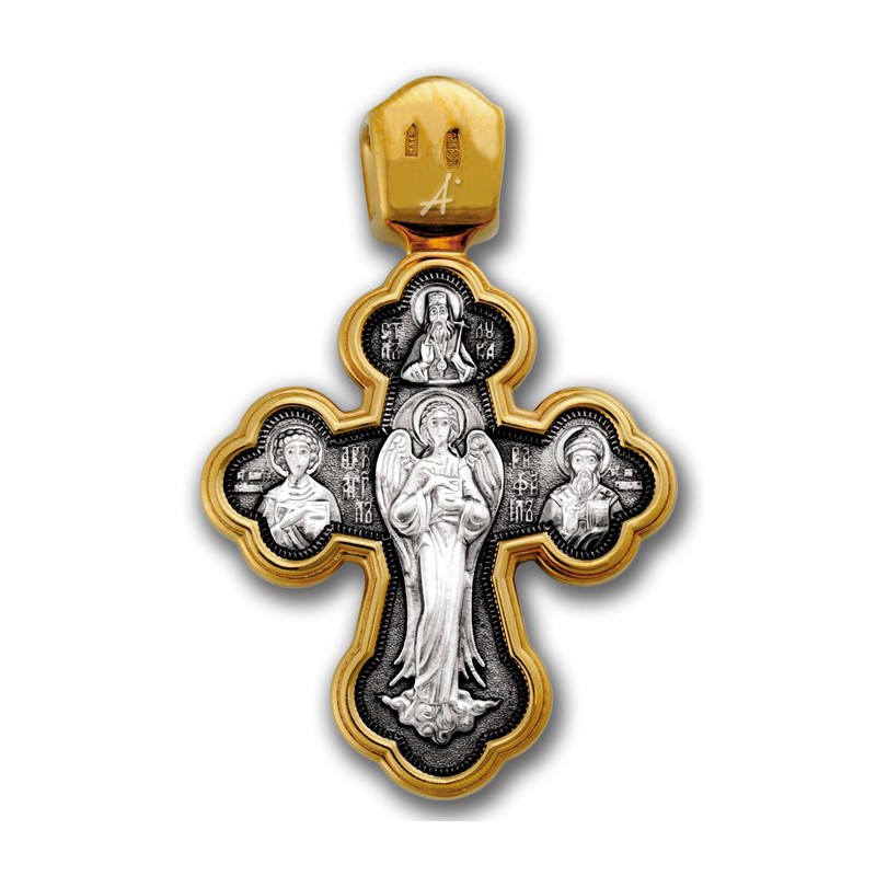 Нательный православный крест «Архангел Рафаил» (арт 101.209)