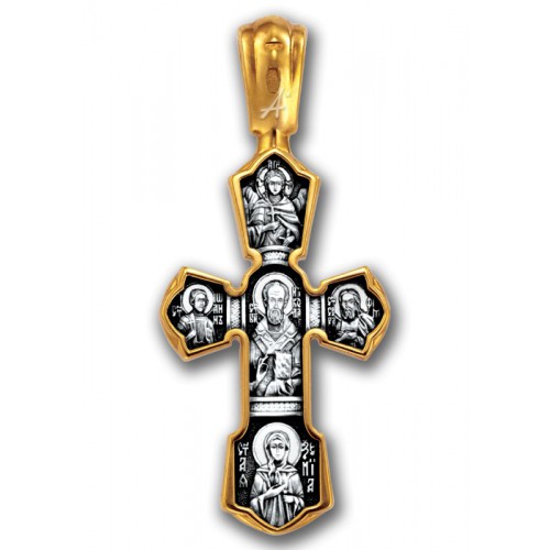 Наперсный православный крестик «Николай Чудотворец» (арт 101.243)