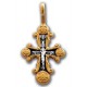 Позолоченный нательный крестик «Прославление»