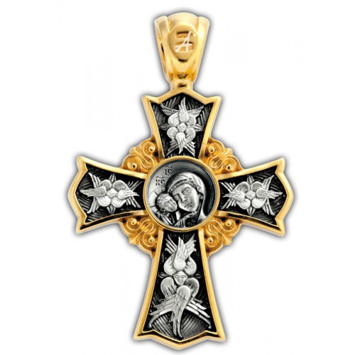 Нательный крестик. Богородица «Игоревская»