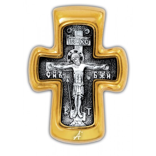 Маленький нательный крест (4 гр) «Николай Чудотворец» (арт 101.276)