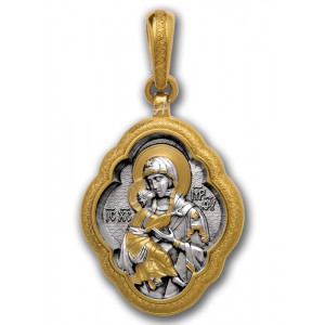 Владимирская икона Богородицы. Нательный образок