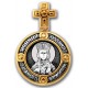Серебряная иконка круглой формы Святая Людмила
