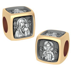 Позолоченная бусина «Деисус» с иконами иконостаса