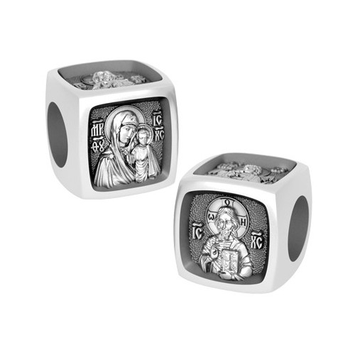 Серебряная бусина «Деисус» с иконами иконостаса
