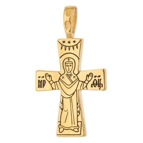 Нательный православный крестик Богоматерь «Оранта» (Кс.746)