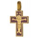 Нательный православный крестик с эмалью «Лоза»