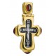Нательный «Праздничный» крест с гранатами