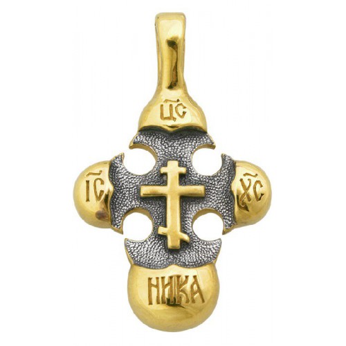 Нательный православный крестик криновидной формы (Кс.530)