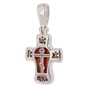 Серебряный нательный крест «Двухсоставной» (Кс.765.с)