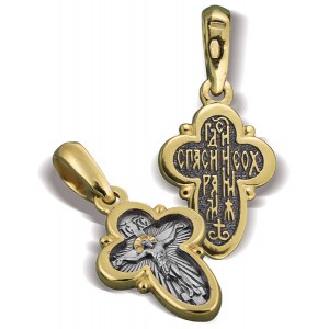 Нательный православный крестик «Господь в сиянии»