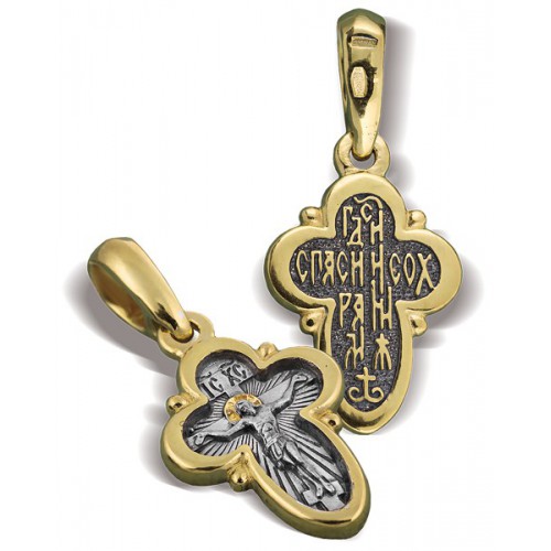Нательный православный крестик «Господь в сиянии»