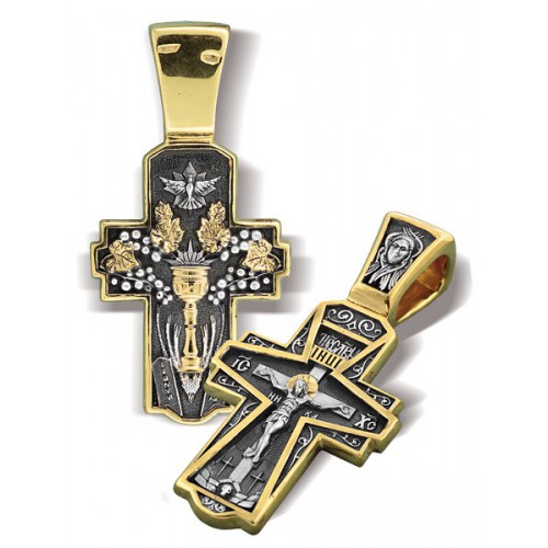 Нательный православный крестик «Евхаристия»