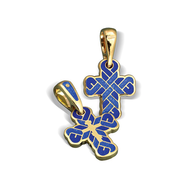 Православный крест с эмалью КЭ 16