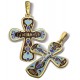 Православный крест с эмалью КЭ 02