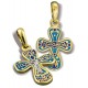 Православный крест с эмалью КЭ 03