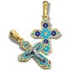Православный крест с эмалью КЭ 07