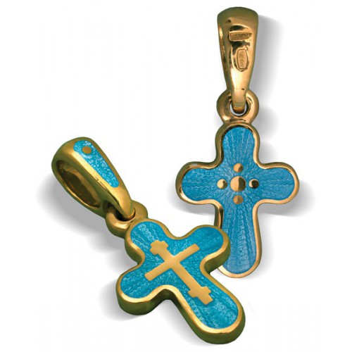 Православный крест с эмалью КЭ 13