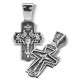 Серебряный нательный крестик «Евхаристия»