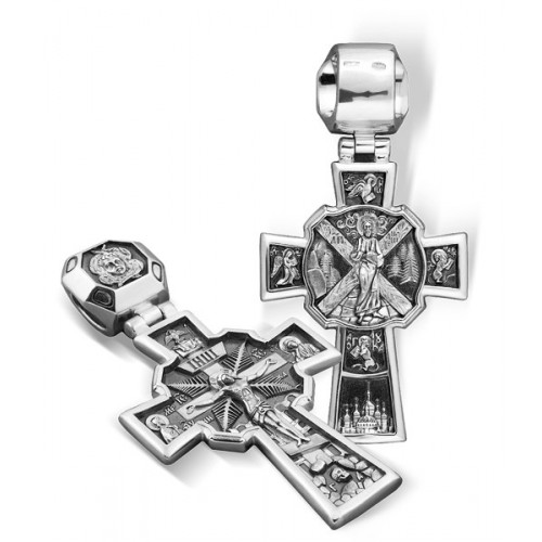 Большой серебряный крест (18 гр) «Андреевский»