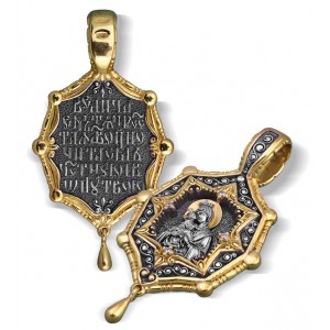 Икона «Почаевская Божия Матерь» (фианит)